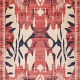 Ultra Soft Area Rug, Non Slip, Stain Resistant, Washable Area Rugs for Living Room, Bedroom, Contemporary Bold Medallion Design(Red)