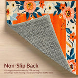 Ultra Soft Area Rug, Non Slip, Stain Resistant, Washable Area Rugs for Living Room, Bedroom, Charming Cheerful Patterned Accent(Orange)