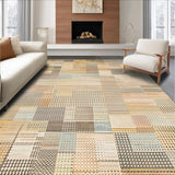 Ultra Soft Area Rug, Non Slip, Stain Resistant, Washable Area Rugs for Living Room, Bedroom, Artful Rustic Geometric Appeal(Beige)