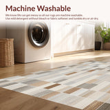 Ultra Soft Area Rug, Non Slip, Stain Resistant, Washable Area Rugs for Living Room, Bedroom, Shower Large Non Slip Bath Mat(Beige)