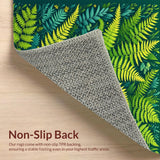 Ultra Soft Area Rug, Non Slip, Stain Resistant, Washable Area Rugs for Living Room, Bedroom, Charming Irregular Plant Motif(Green)