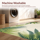 Ultra Soft Area Rug, Non Slip, Stain Resistant, Washable Area Rugs for Living Room, Bedroom, Elegant Floral Overlay Design(Beige)