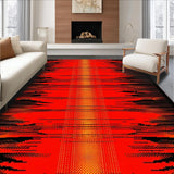 Ultra Soft Area Rug, Non Slip, Stain Resistant, Washable Area Rugs for Living Room, Bedroom, Dynamic Lava Flow Aesthetic(Red)