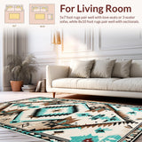 Contemporary Turquoise Tribal Elements(Beige)