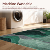 Luxurious Light Green Flowing Design(Green)