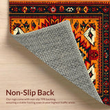 Ultra Soft Area Rug, Non Slip, Stain Resistant, Washable Area Rugs for Living Room, Bedroom, Red Orange Tribal Entryway Non-Slip Carpet(Red)