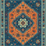 Ultra Soft Area Rug, Non Slip, Stain Resistant, Washable Area Rugs for Living Room, Bedroom, Vintage Boho Sky Home Office Non-Shedding Carpet(Blue)