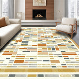 Ultra Soft Area Rug, Non Slip, Stain Resistant, Washable Area Rugs for Living Room, Bedroom, Sophisticated Beige and White Contrast(Brown)