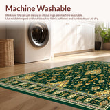 Ultra Soft Area Rug, Non Slip, Stain Resistant, Washable Area Rugs for Living Room, Bedroom, Geometric Spotted Neutral(Green)