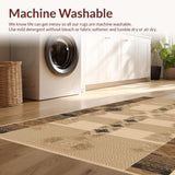Ultra Soft Area Rug, Non Slip, Stain Resistant, Washable Area Rugs for Living Room, Bedroom, Whimsical Earthy Animal Motif(Beige)