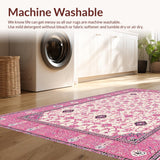 Ultra Soft Area Rug, Non Slip, Stain Resistant, Washable Area Rugs for Living Room, Bedroom, Vibrant Pastel Arch Motif(Beige)