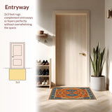 Ultra Soft Area Rug, Non Slip, Stain Resistant, Washable Area Rugs for Living Room, Bedroom, Extra Large Orange Area(Orange)