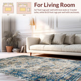 Ultra Soft Area Rug, Non Slip, Stain Resistant, Washable Area Rugs for Living Room, Bedroom, Serene Neutral Abstract Visual(Beige)