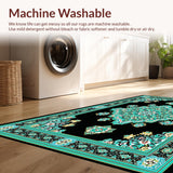 Artful Black and Teal Design Fusion(Black)