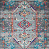 Ultra Soft Area Rug, Non Slip, Stain Resistant, Washable Area Rugs for Living Room, Bedroom, Rustic Distressed Ethnic Motif(Gray)