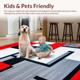 Contemporary Vibrant Geometric Layout(Red)