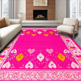 Charming Pink and White Textile Print(Pink)