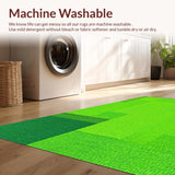 Ultra Soft Area Rug, Non Slip, Stain Resistant, Washable Area Rugs for Living Room, Bedroom, Serene Fluffy Circle Aesthetic(Green)