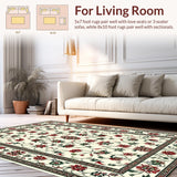 Vibrant Botanical Green Elegance(Ivory)
