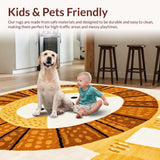 Ultra Soft Area Rug, Non Slip, Stain Resistant, Washable Area Rugs for Living Room, Bedroom, Soft Earthy Toned Safari Style(Brown)
