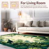 Rustic Botanical Jungle Scene(Green)