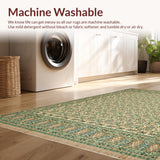 Ultra Soft Area Rug, Non Slip, Stain Resistant, Washable Area Rugs for Living Room, Bedroom, Eco Friendly Boho Woven(Beige)