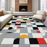 Ultra Soft Area Rug, Non Slip, Stain Resistant, Washable Area Rugs for Living Room, Bedroom, Lighthearted Monochrome Bath Accessory(Gray)
