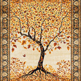Ultra Soft Area Rug, Non Slip, Stain Resistant, Washable Area Rugs for Living Room, Bedroom, Rustic Warm Color Palette(Gold)