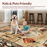 Ultra Soft Area Rug, Non Slip, Stain Resistant, Washable Area Rugs for Living Room, Bedroom, Vibrant Natural Palette Animal Print(Beige)