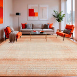 Ultra Soft Area Rug, Non Slip, Stain Resistant, Washable Area Rugs for Living Room, Bedroom, Sunbaked Terracotta Area Durable Indoor Floor Covering(Orange)