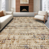 Ultra Soft Area Rug, Non Slip, Stain Resistant, Washable Area Rugs for Living Room, Bedroom, Light Brown Farmhouse Dining Table Area Rug(White)