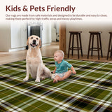 Ultra Soft Area Rug, Non Slip, Stain Resistant, Washable Area Rugs for Living Room, Bedroom, Sophisticated Graphical Abstract Composition(Brown)