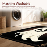 Ultra Soft Area Rug, Non Slip, Stain Resistant, Washable Area Rugs for Living Room, Bedroom, Cute Spooky Character Style Mat(White)