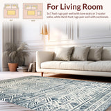 Contemporary Earth Tones Geometry(Blue)