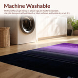 Ultra Soft Area Rug, Non Slip, Stain Resistant, Washable Area Rugs for Living Room, Bedroom, Abstract Gradient Ombre Aesthetic(Purple)