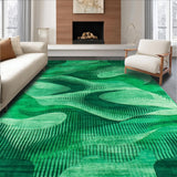 Ultra Soft Area Rug, Non Slip, Stain Resistant, Washable Area Rugs for Living Room, Bedroom, Chic Green Ombre Style(Green)