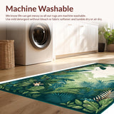 Ultra Soft Area Rug, Non Slip, Stain Resistant, Washable Area Rugs for Living Room, Bedroom, Lush Greenery Inspired Theme(Green)