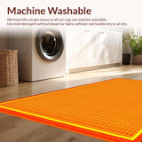 Ultra Soft Area Rug, Non Slip, Stain Resistant, Washable Area Rugs for Living Room, Bedroom, Joyful Irregular Shape Kids Decor(Orange)