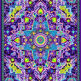 Ultra Soft Area Rug, Non Slip, Stain Resistant, Washable Area Rugs for Living Room, Bedroom, Whimsical Mandala Color Fusion(Purple)