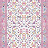 Ultra Soft Area Rug, Non Slip, Stain Resistant, Washable Area Rugs for Living Room, Bedroom, Timeless Classic Floral Elements(White)