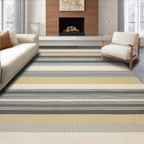 Ultra Soft Area Rug, Non Slip, Stain Resistant, Washable Area Rugs for Living Room, Bedroom, Coffeehouse Collection Subtle Stripe Area for Elegant Spaces(Beige)