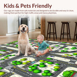 Ultra Soft Area Rug, Non Slip, Stain Resistant, Washable Area Rugs for Living Room, Bedroom, Whimsical Road Adventure Aesthetic(Gray)