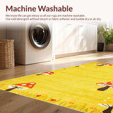 Ultra Soft Area Rug, Non Slip, Stain Resistant, Washable Area Rugs for Living Room, Bedroom, Delightful Cheerful Aesthetic Vibe(Yellow)