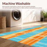 Ultra Soft Area Rug, Non Slip, Stain Resistant, Washable Area Rugs for Living Room, Bedroom, Soft Hypebeast Ocean Vibe(Orange)