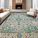 Ultra Soft Area Rug, Non Slip, Stain Resistant, Washable Area Rugs for Living Room, Bedroom, Sophisticated Cream Floral Pattern(Ivory)