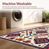 Ultra Soft Area Rug, Non Slip, Stain Resistant, Washable Area Rugs for Living Room, Bedroom, Vibrant Patterned Bedroom Carpet for Modern Homes(Beige)