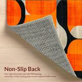 Ultra Soft Area Rug, Non Slip, Stain Resistant, Washable Area Rugs for Living Room, Bedroom, Striking Orange Minimalist Tapestry(Orange)