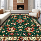 Ultra Soft Area Rug, Non Slip, Stain Resistant, Washable Area Rugs for Living Room, Bedroom, Serene Pastel Floral Arrangement(Green)
