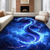 Vibrant Cosmic Dragon Imagery(Blue)