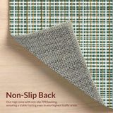 Black and White Striped Machine Symmetrical Geometric Design(Green)